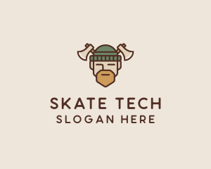 Lumberjack Axe Man  logo design