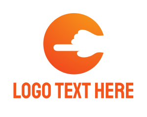 Index - Orange Hand Finger logo design