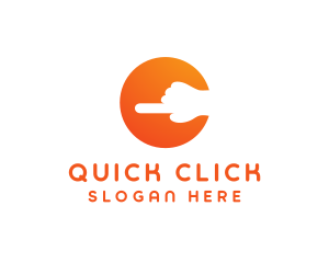 Click - Hand Finger Pointer logo design