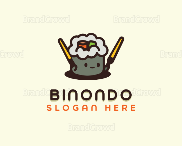 Cute Sushi Restaurant Logo