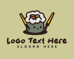 Cartoonish - Cute Sushi Restaurant Mascot logo design