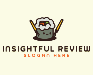 Cute Sushi Restaurant logo design