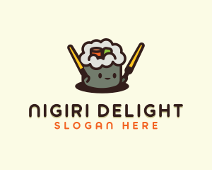 Cute Sushi Restaurant logo design