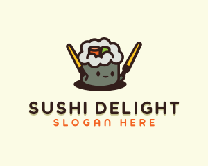 Cute Sushi Restaurant logo design