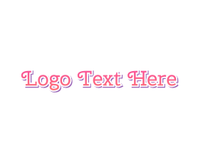 Text - Curly Cute Pink Text logo design