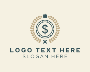 Loan - Coin Wreath Crown logo design