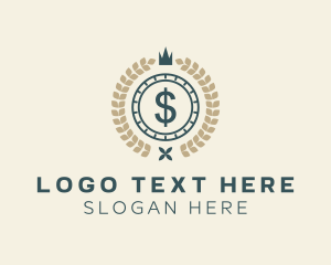 Lending - Coin Wreath Crown logo design