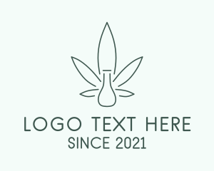 Marijuana - Green Bottle Cannabis logo design