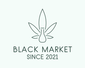 Illegal - Green Bottle Cannabis logo design