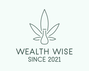 Herbal Medicine - Green Bottle Cannabis logo design