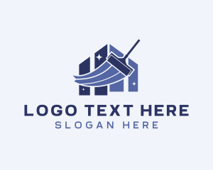 House Sparkle Squeegee Cleaning logo design