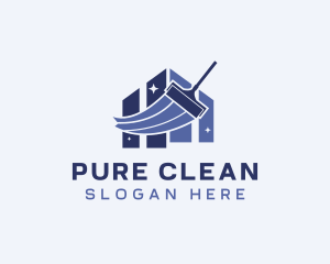 House Sparkle Squeegee Cleaning logo design