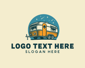 Vacation - Caravan Camping Vacation logo design