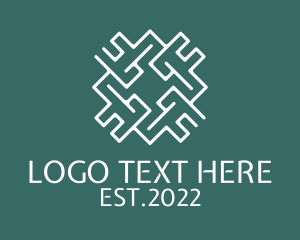 Pay - Geometric Maze Puzzle logo design