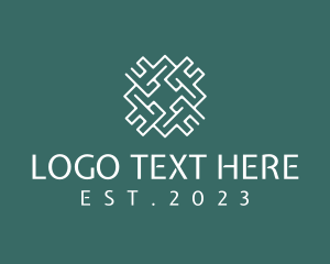 Problem Solving - Geometric Maze Puzzle logo design