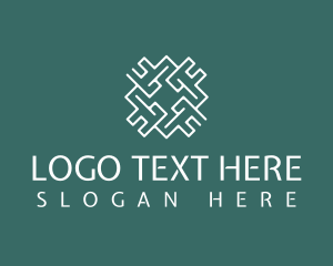 Geometric Maze Puzzle  Logo