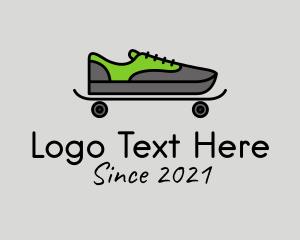 Kicks - Sneakers Skateboard Footwear logo design