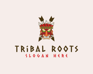 Ancient Tribal Mask  logo design