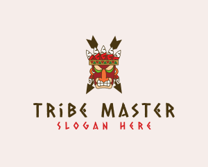 Chieftain - Ancient Tribal Mask logo design