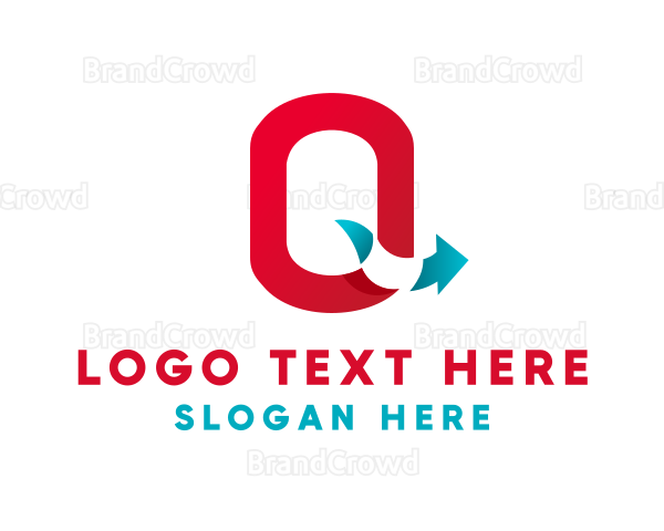 Logistics Arrow Letter Q Logo