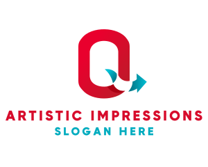 Logistics Arrow Letter Q logo design