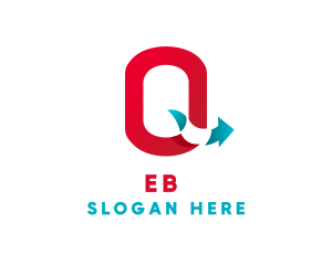 Logistics Arrow Letter Q logo design