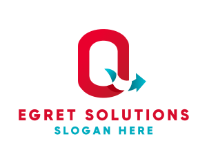 Logistics Arrow Letter Q logo design