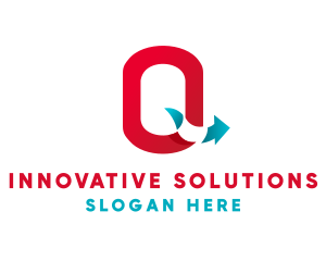 Logistics Arrow Letter Q logo design