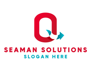 Logistics Arrow Letter Q logo design