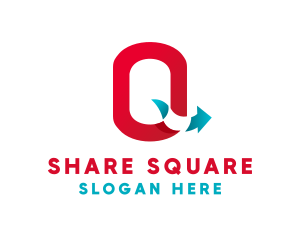 Share - Logistics Arrow Letter Q logo design