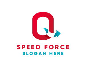 Logistics Arrow Letter Q logo design