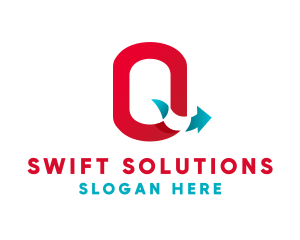 Rapid - Logistics Arrow Letter Q logo design