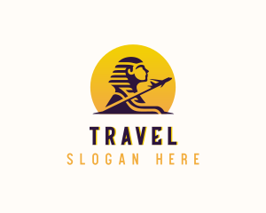 Travel Sphinx Airplane logo design