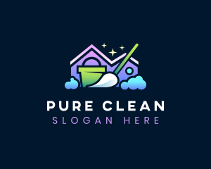 Cleaning Mop Sanitation logo design