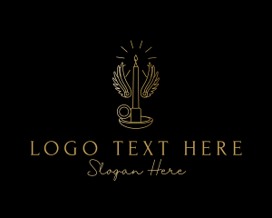 Gold - Gold Wings Candle logo design