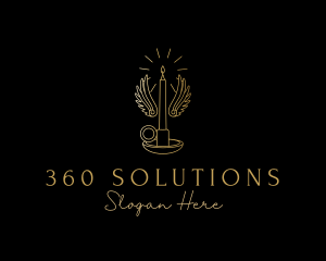 Gold Wings Candle logo design