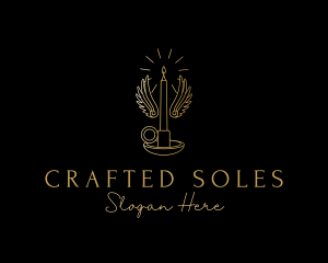 Gold Wings Candle logo design