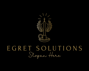 Gold Wings Candle logo design