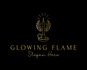 Gold Wings Candle logo design