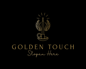 Gold - Gold Wings Candle logo design