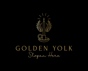 Gold Wings Candle logo design