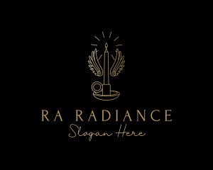 Gold Wings Candle logo design