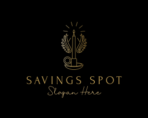 Gold Wings Candle logo design