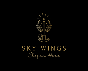 Gold Wings Candle logo design