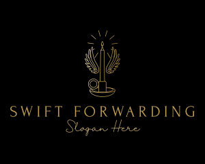 Gold Wings Candle logo design