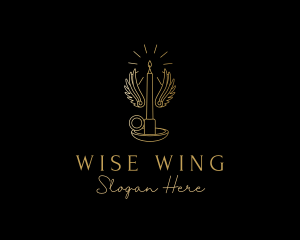 Gold Wings Candle logo design