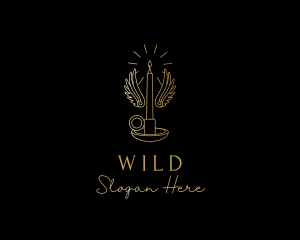 Gold Wings Candle logo design