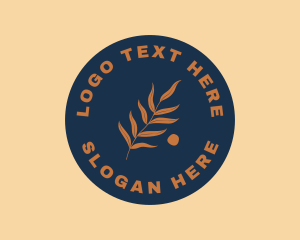 Text - Holistic Modern Plant Badge logo design
