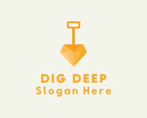 Diamond Dig Shovel logo design