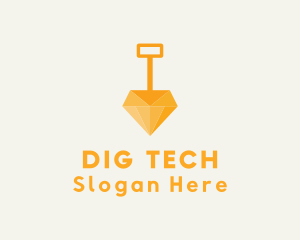 Dig - Diamond Dig Shovel logo design